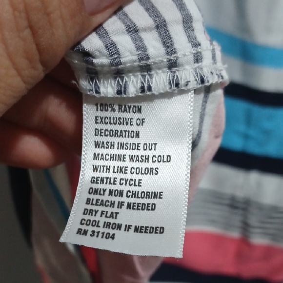 crown & ivy Curvy Off-Shoulder Striped Blouse - Blue, Pink, Black, Sz 3X New - Picture 10 of 14